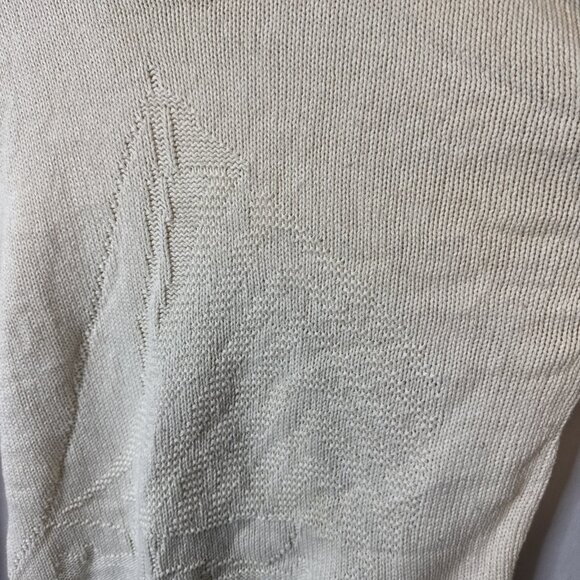 Vintage 1980s Eddie Bauer Cream Sailboat Knit Sweater Made in USA NWT Sz S - Picture 2 of 7